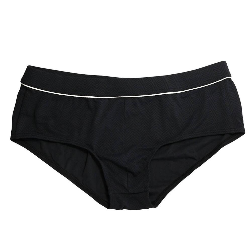 NEW NERO PERLA men's herringbone swim speedo in black